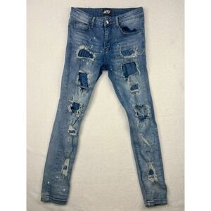 Lost Hills Rip Repair Light Wash Denim Jeans‎ Sz 32x30